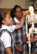 Catholic students learning
